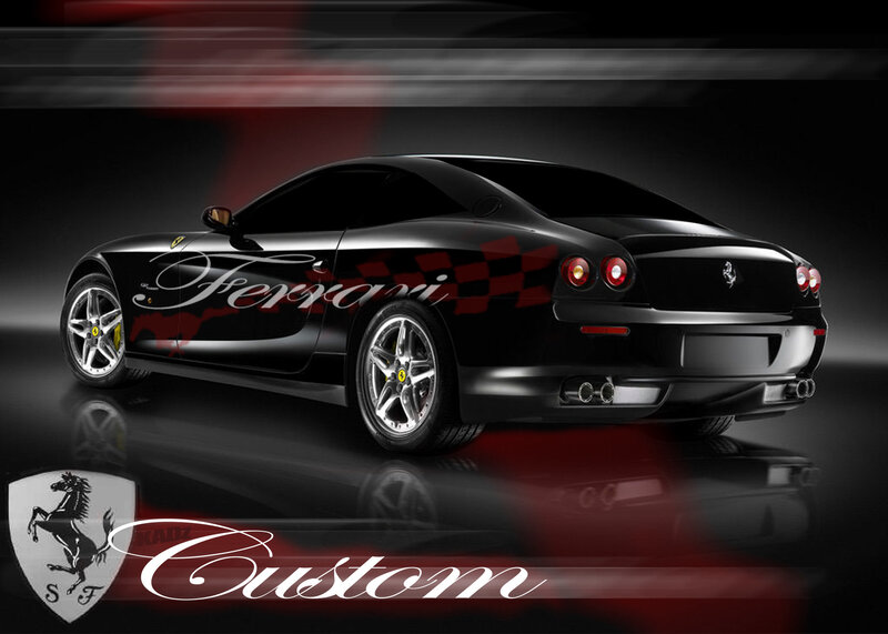 Black Ferrari sports car