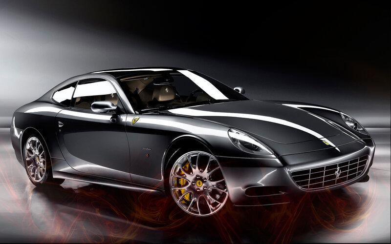 Black Ferrari sports car