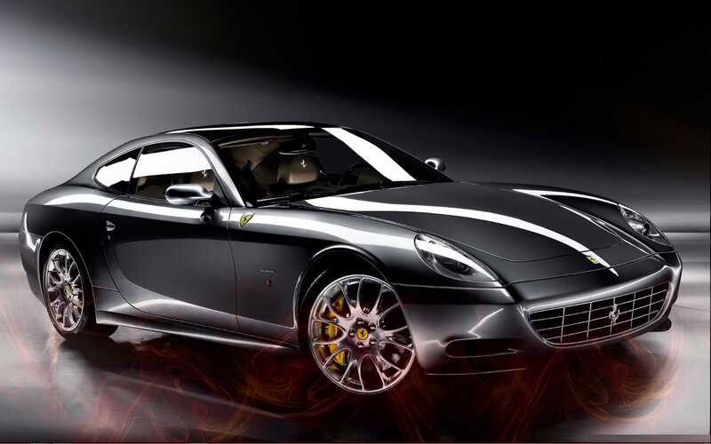 Black Ferrari sports car