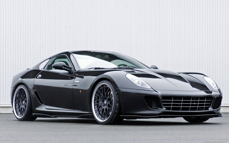 black ferrari sports car