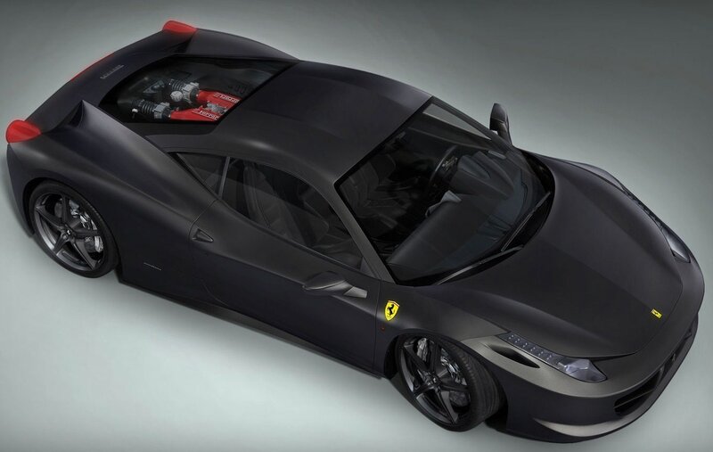 Black Ferrari sports car