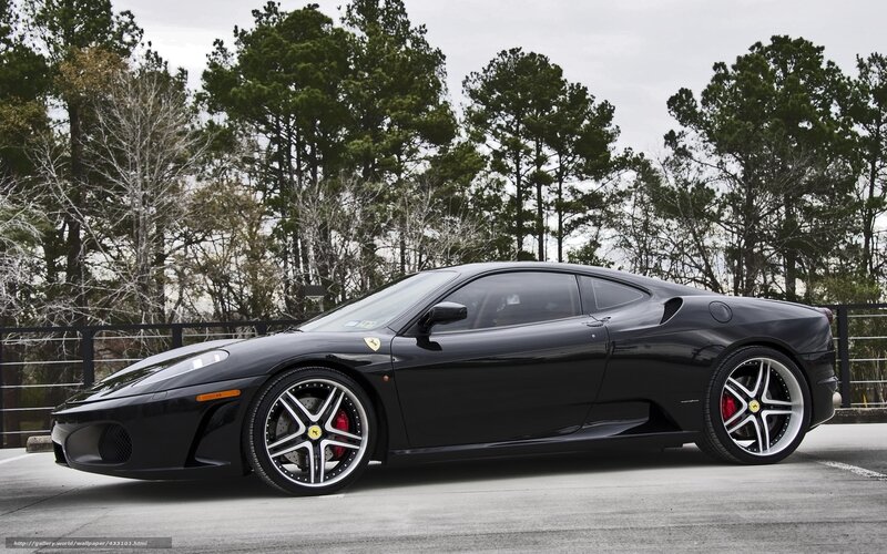 Black Ferrari Sports Car — Calm, Photograph