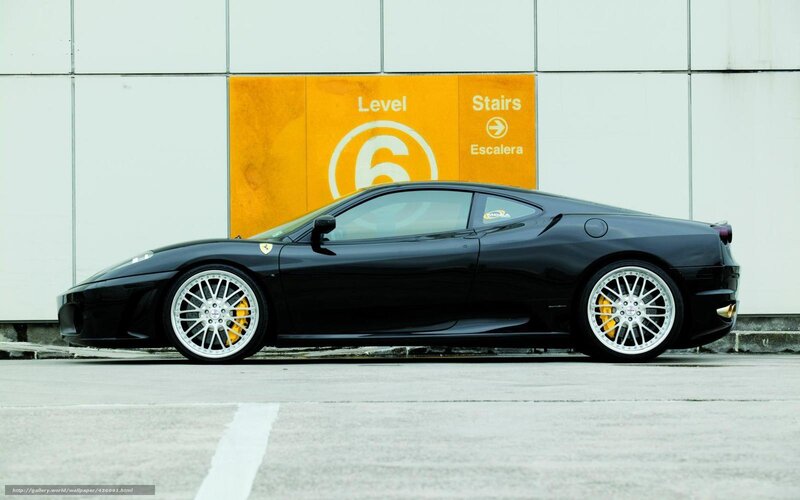 Black Ferrari Sports Car — Calm, Photograph, Wall