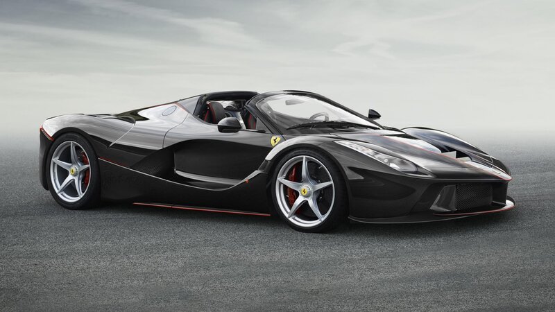 Black Ferrari Sports Car — Dramatic, Photograph, Tires