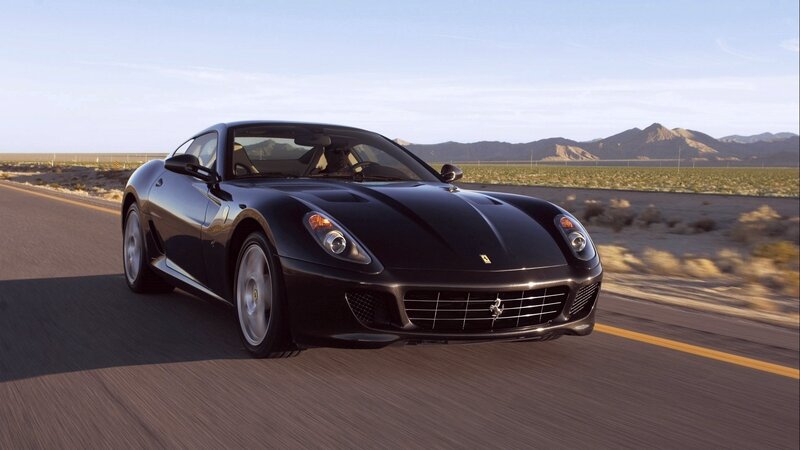 Black Ferrari Sports Car — Dynamic