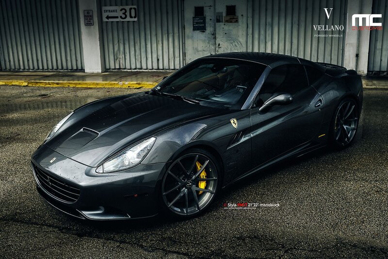 Black Ferrari Sports Car — Gray