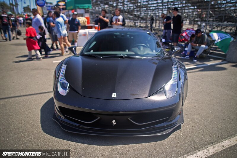 Black Ferrari Sports Car — Outdoor, Afternoon