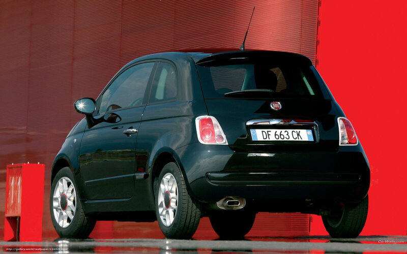 Black Fiat 500 Car — Dramatic