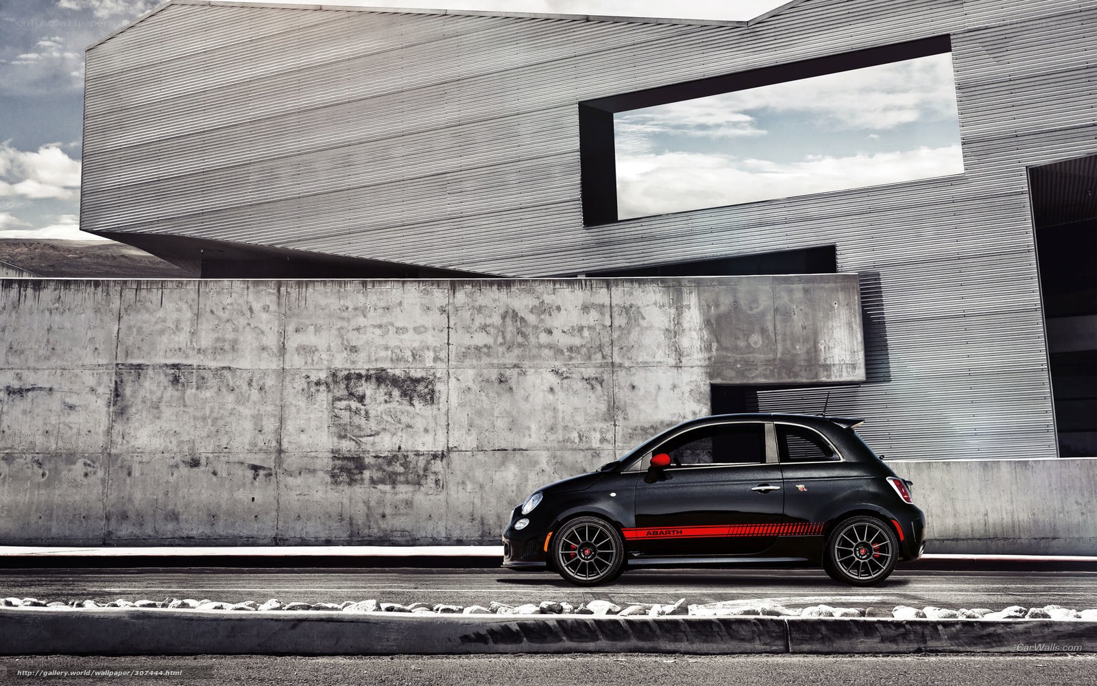 Black Fiat Abarth car