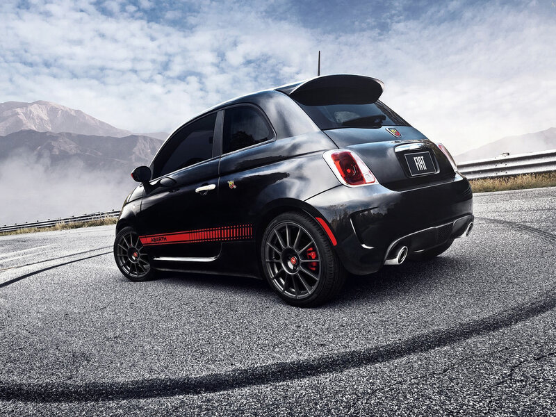 Black Fiat Abarth — Dramatic, Afternoon