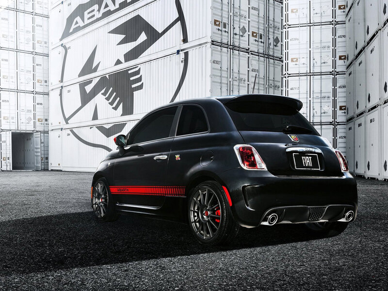 Black Fiat Abarth — Dramatic, Photograph