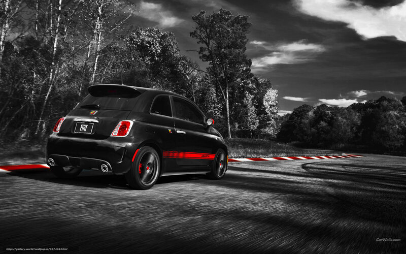 Black Fiat Car on Track