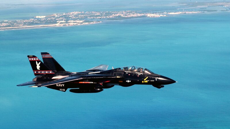 Black Fighter Jet — Blue, Calm