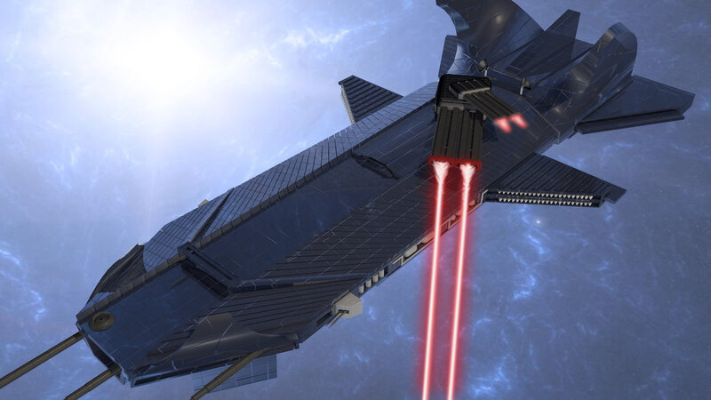 Black Fighter Jet — Blue, Dramatic