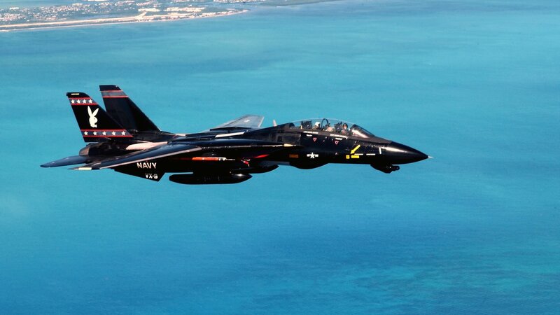 Black Fighter Jet — Blue, Serene