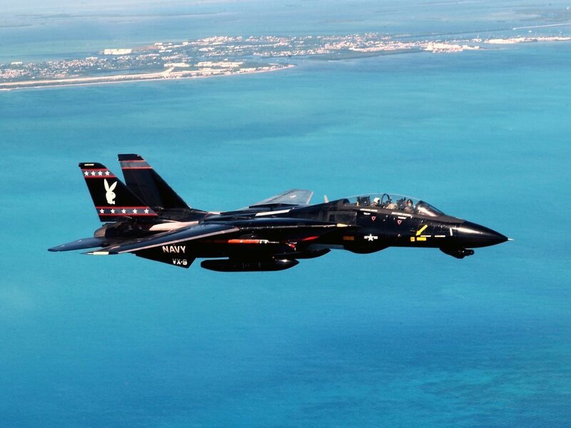 Black Fighter Jet — Blue