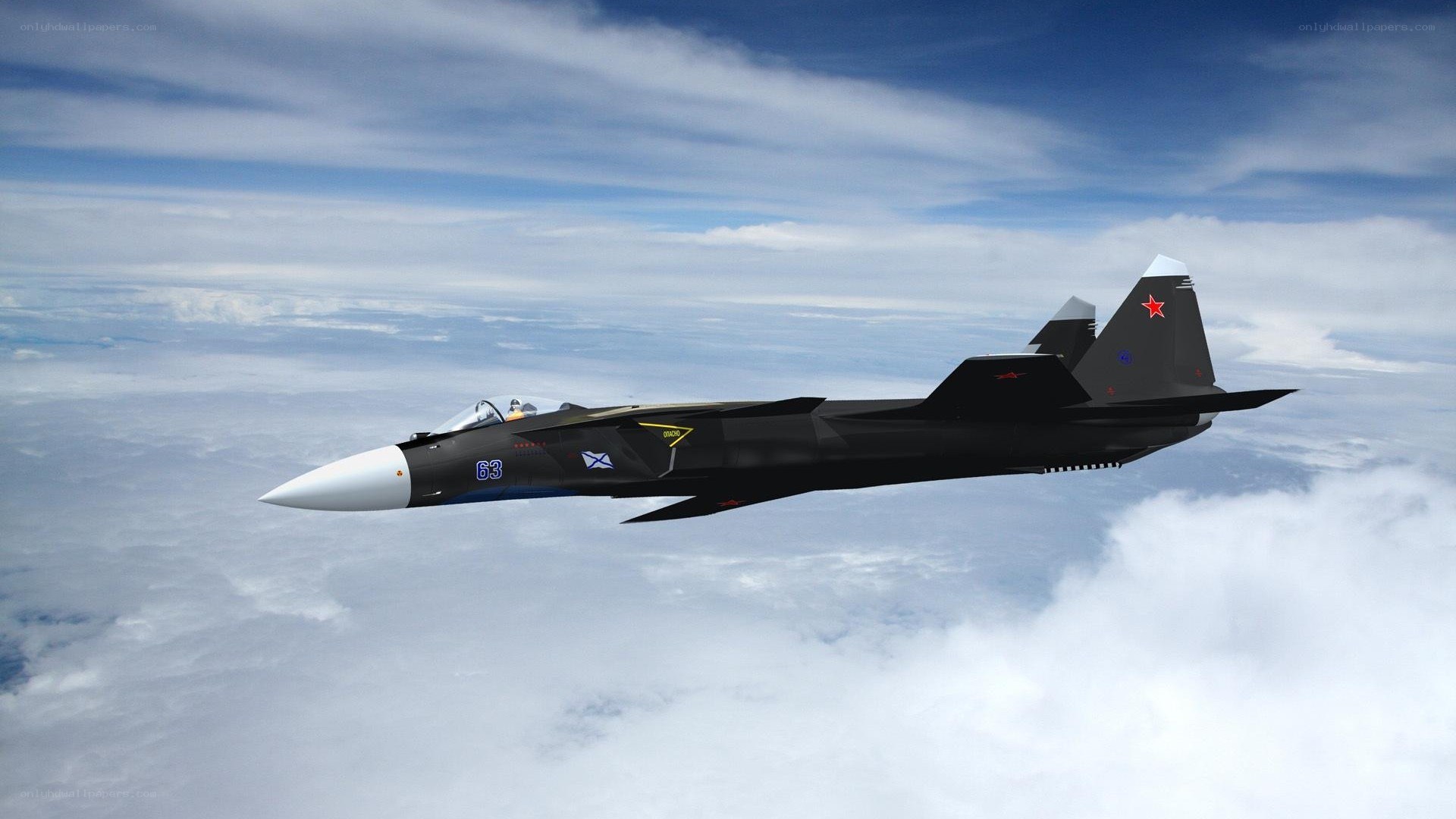 black fighter jet in flight