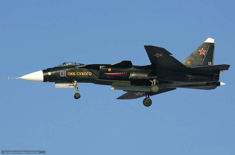 Black Fighter Jet in Flight — Blue, Clear, Afternoon