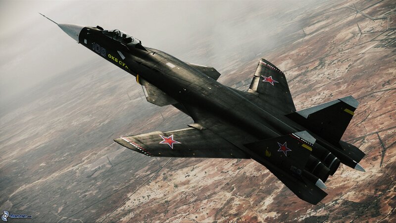 Black Fighter Jet in Flight — Dramatic, Digital Art