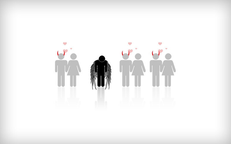 Black Figure with Wings