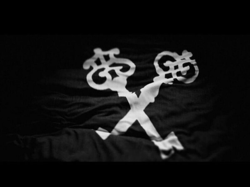 Black Flag with White Keys