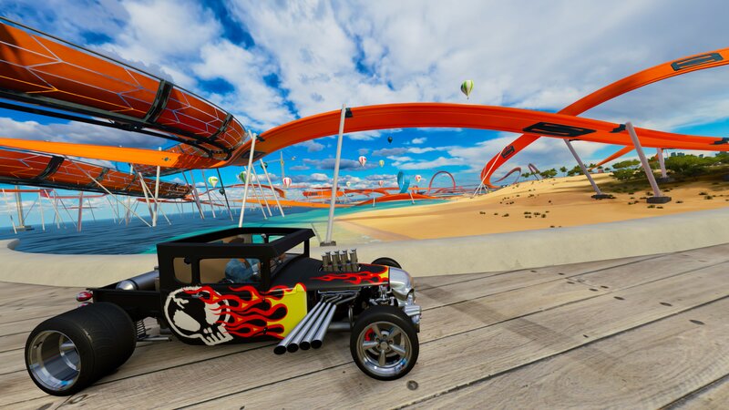 Black Flame-decorated Car