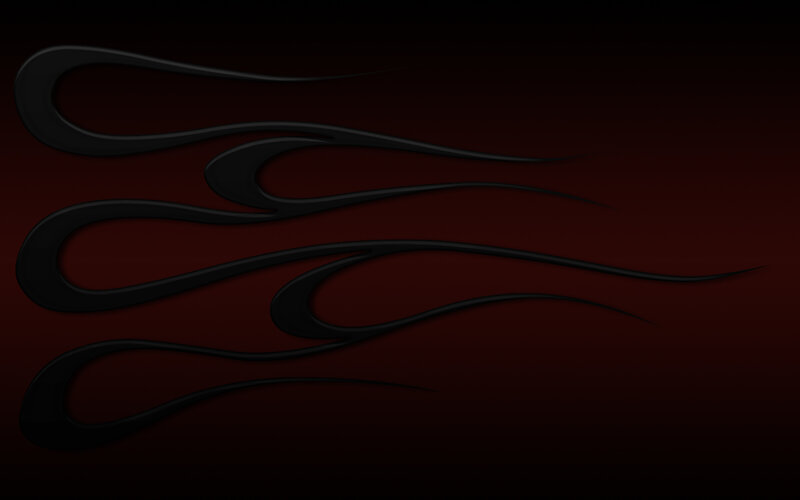 black flame design on red