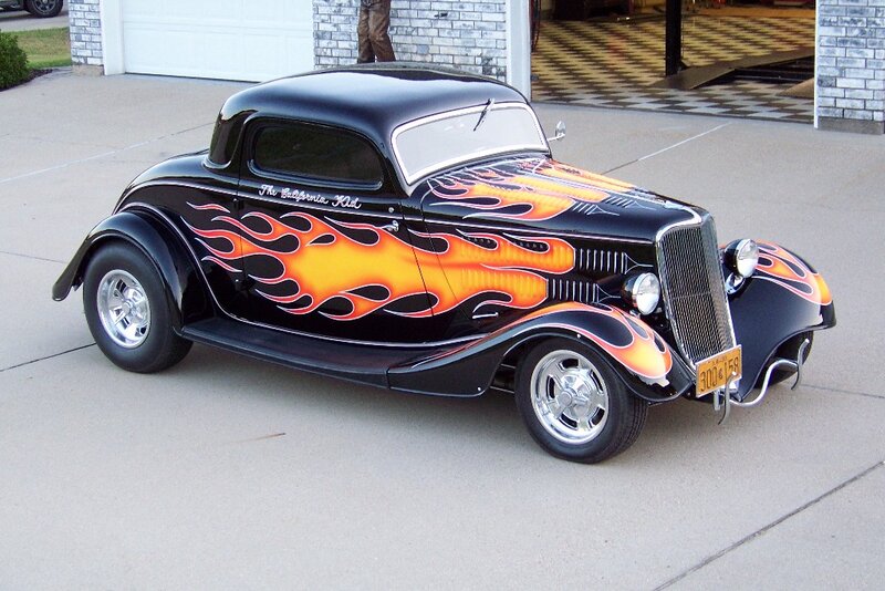 Black Flame-painted Car — Calm