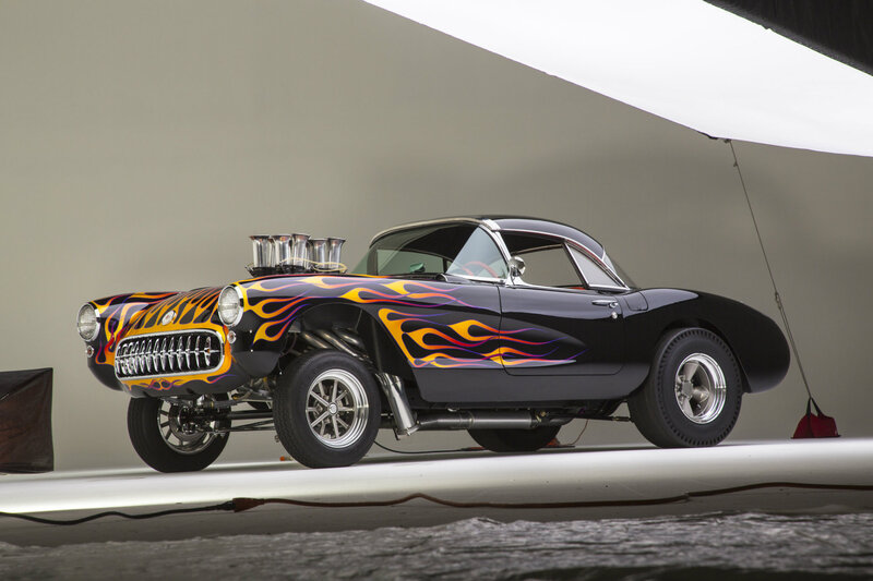 Black Flame-painted Car — Dramatic