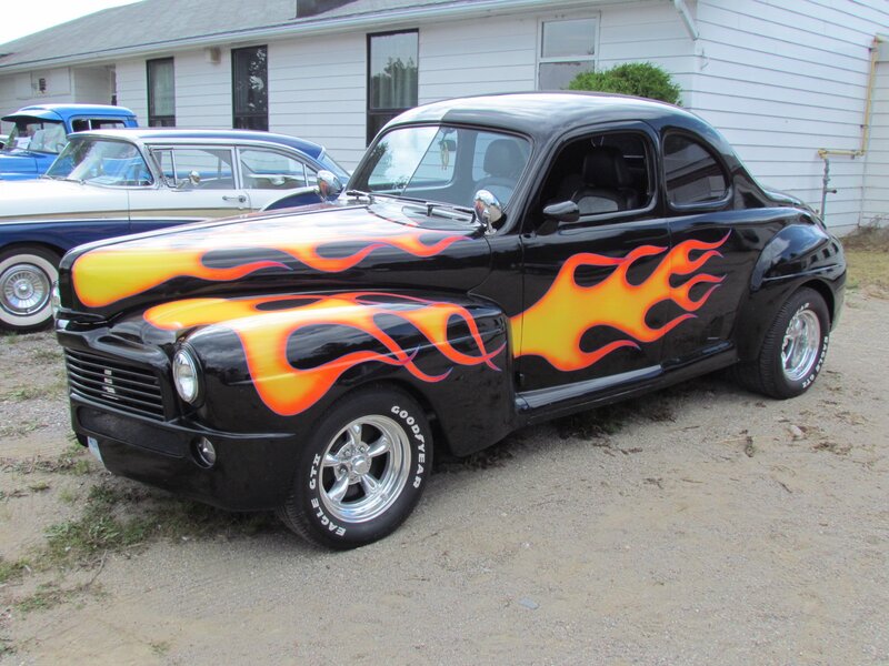 Black Flame-painted Car — Showcase, Afternoon