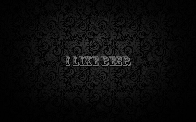 black floral beer text