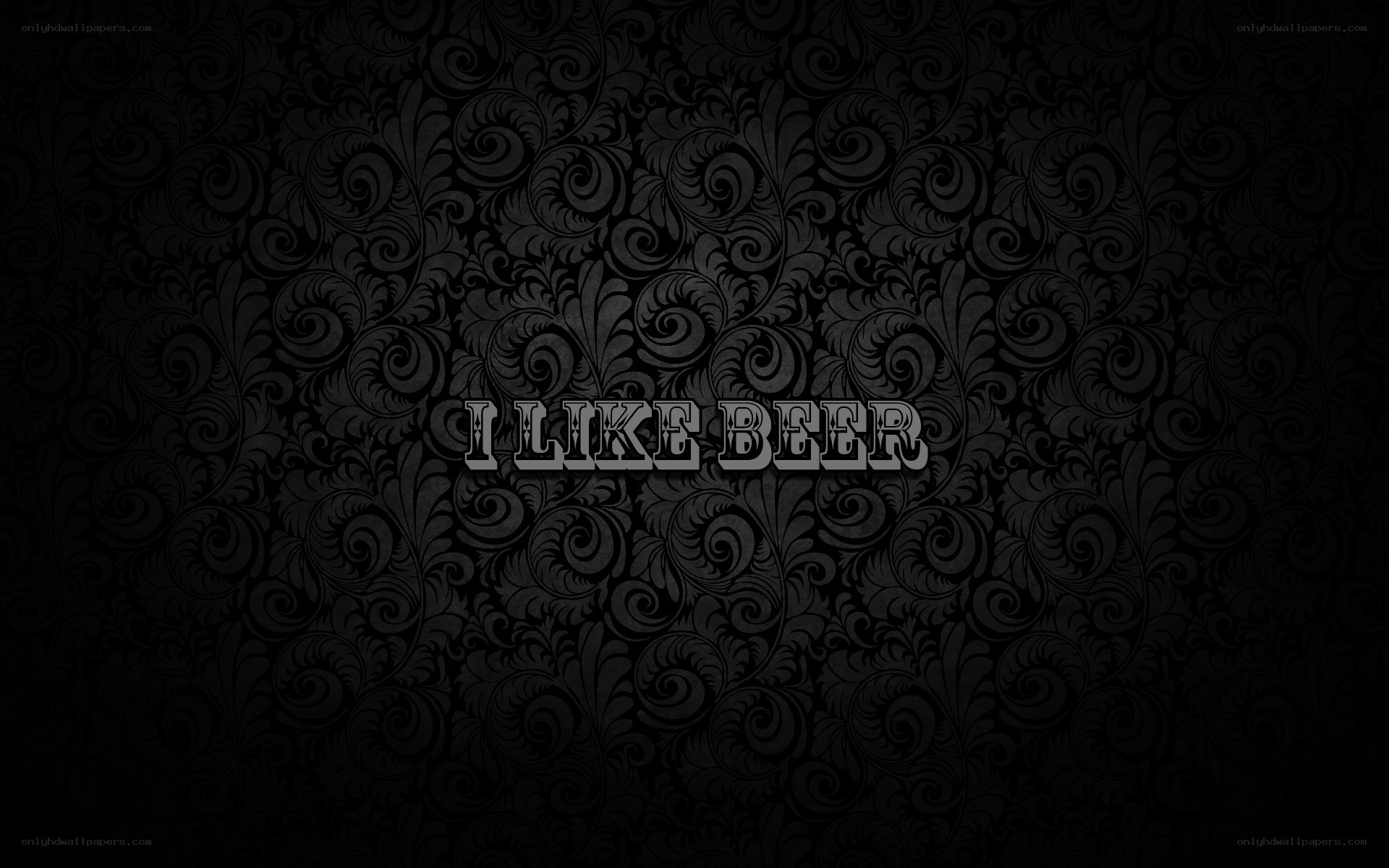 black floral beer text