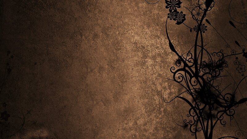 Black Floral Design — Brown