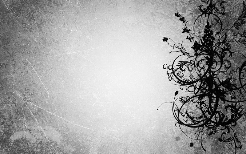 Black Floral Design — Dark