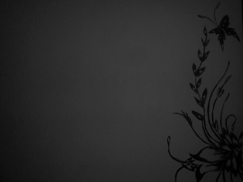 Black Floral Drawing