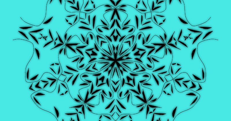 Black Floral Mandala