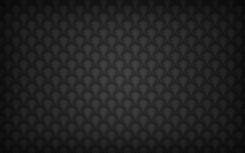 Black Floral Pattern — Dark, Abstract, Repeating