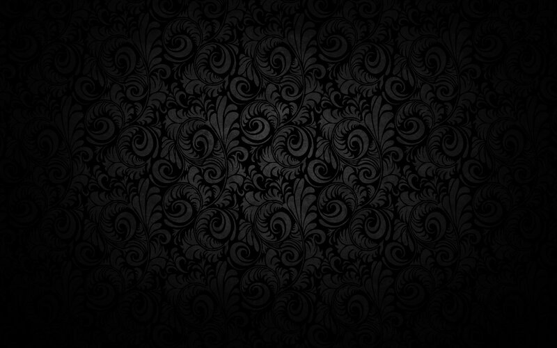 Black Floral Pattern — Dark, Abstract