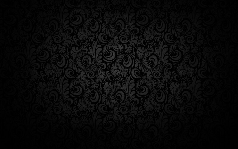 Black Floral Pattern — Dark Gray