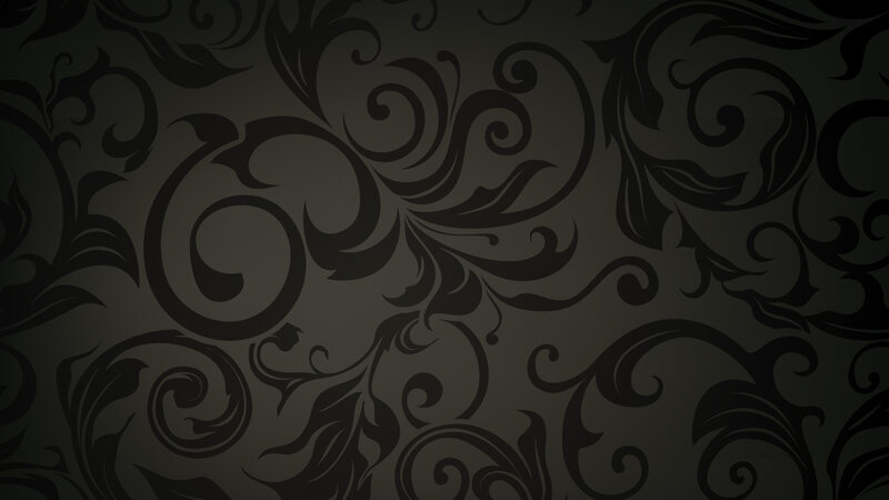 Black Floral Pattern — Dark, Vector Art
