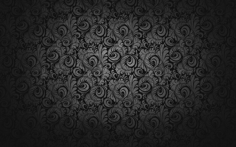 Black Floral Pattern — Leaves