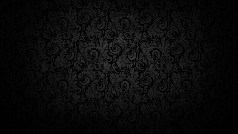 Black Floral Pattern — Ornate, Abstract, Swirls, Leaves