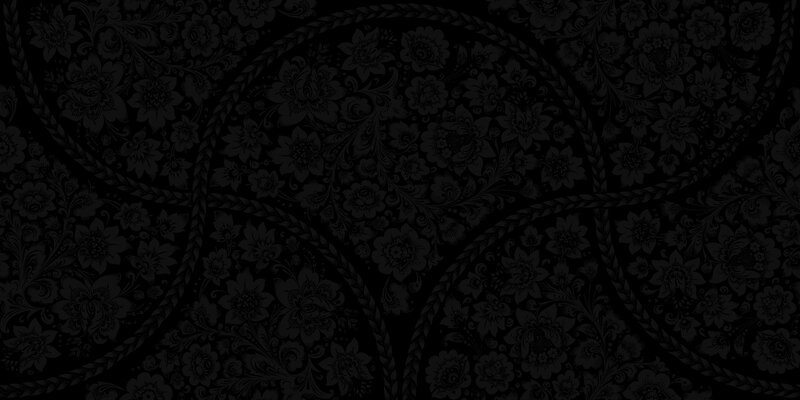 Black Floral Pattern — Ornate, Illustration, Flowers