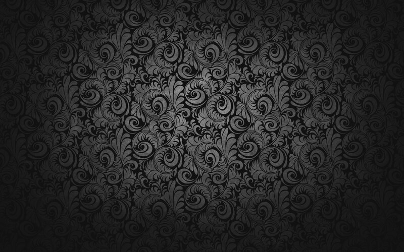 Black Floral Pattern — Ornate, Vector Art, Swirls, Leaves