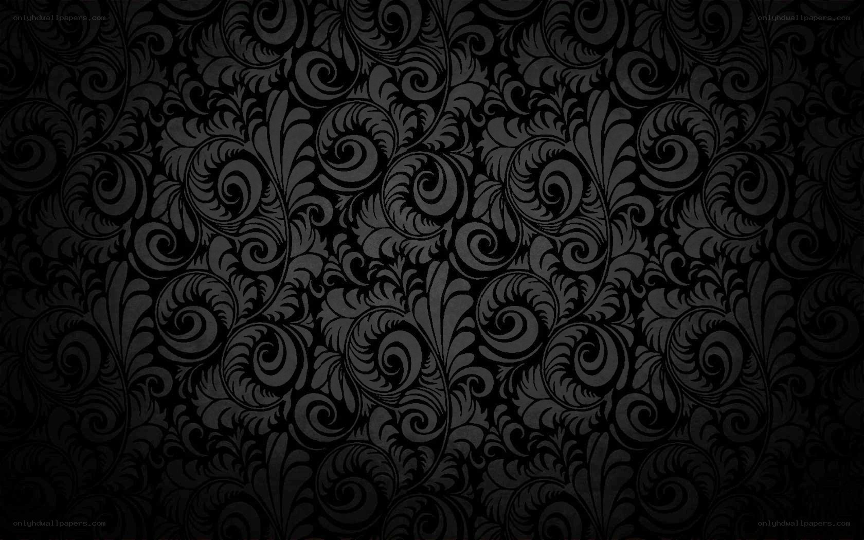 black floral pattern wallpaper