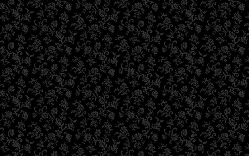 black floral pattern wallpaper
