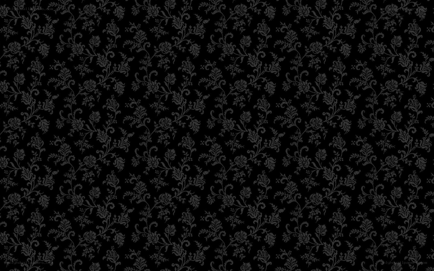 black floral pattern wallpaper