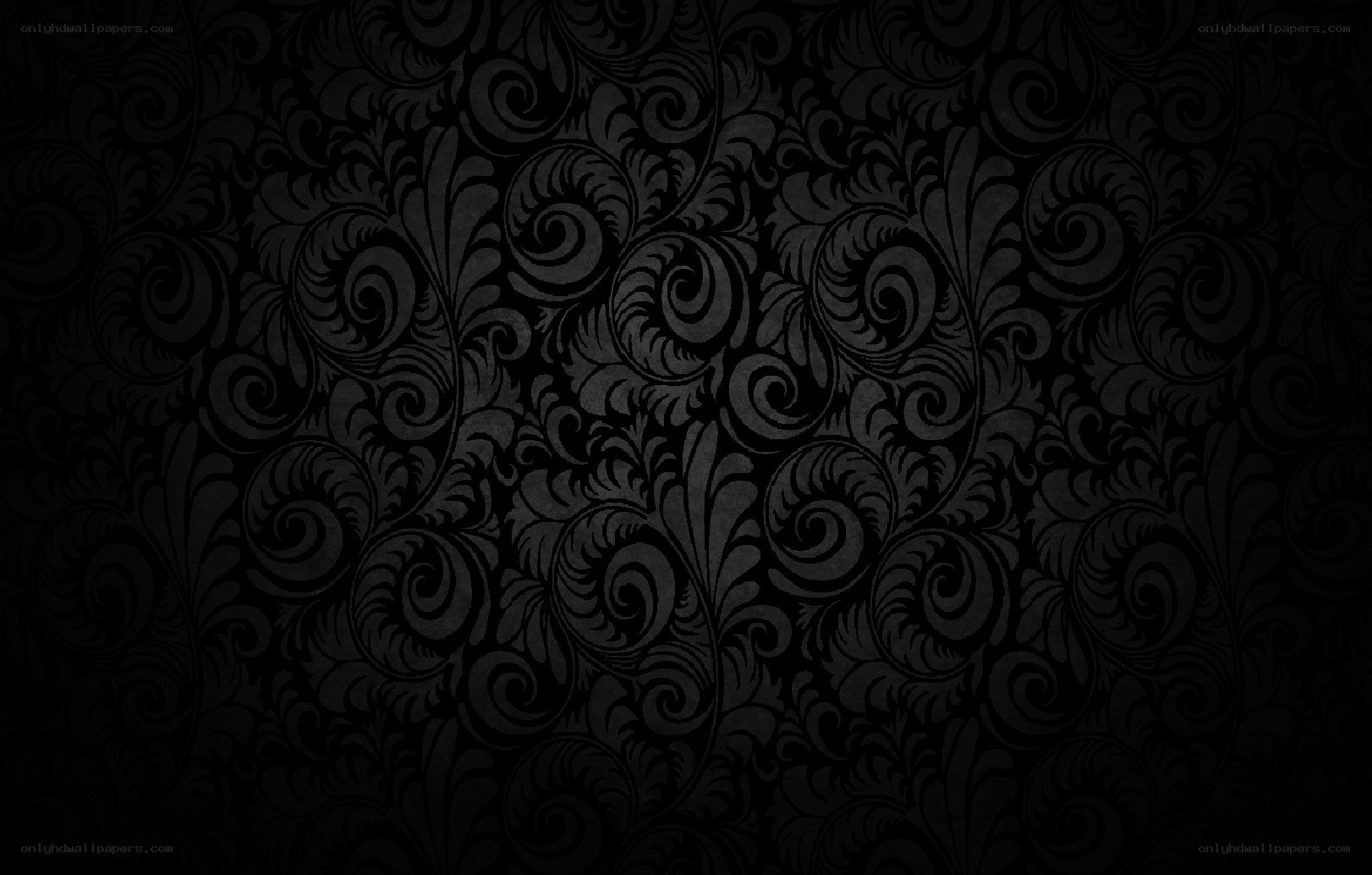 black floral pattern wallpaper
