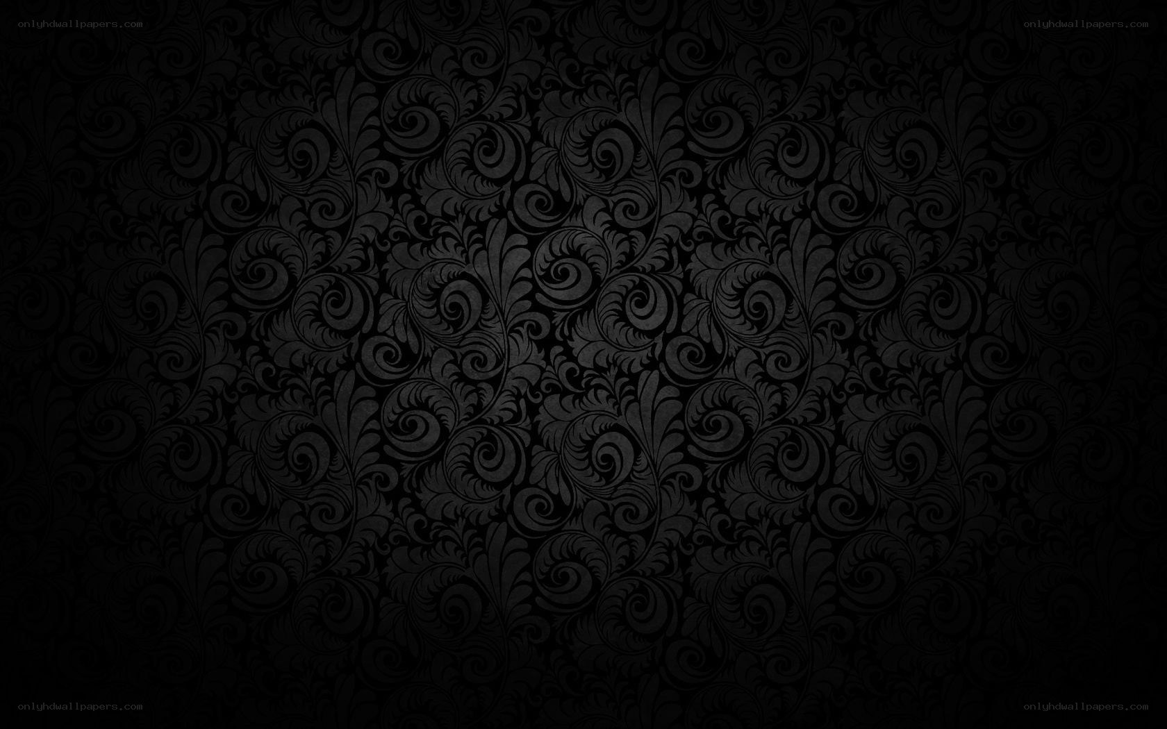 black floral pattern wallpaper