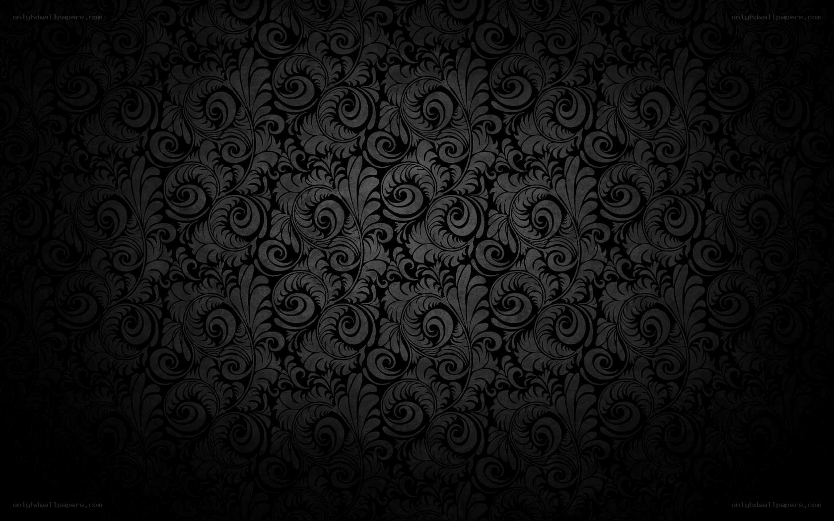 black floral pattern wallpaper